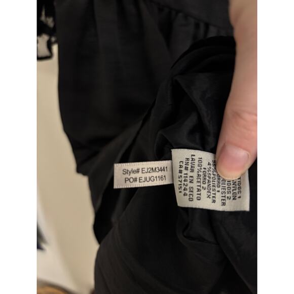 Eliza J Dress Womens 14 Dot Mesh Bodice Fit & Flare Black Nude Polka Dot - Picture 7 of 8